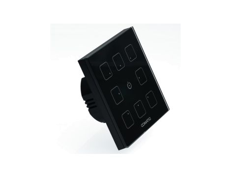 Wyłącznik dotykowy szklany panel sterujący DALI-2 IQswitch.109 czarny Comatiq