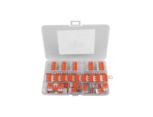 Zestaw szybkozłączek elektrycznych 2P/25 szt., 3P/25 szt., 5P/5 szt., 32A/450V, 55szt w pudełku