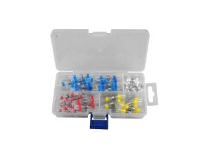 Zestaw szybkozłączek elektrycznych przelotowych z cyną, 0,25-6mm, 100szt w pudełku