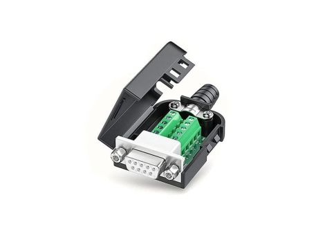 Adapter DB9 żeński z nakrętką do zacisku śrubowego 9 pin