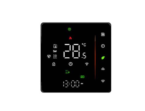 IRH-TSB003 Inteligentny Termostat Wi-Fi 16A model 003 czarny, kwadrat, TUYA
