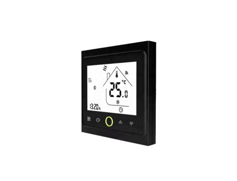 IRH-TSB001 Inteligentny Termostat WiFi 16A, Czarny, Model 001 Kwadratowy, TUYA
