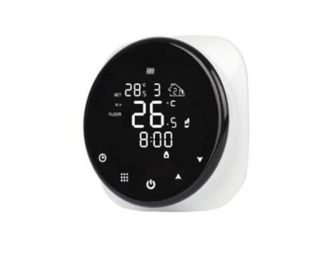IRH-TRB001 Inteligentny Termostat WiFi, 16A, Okrągły, Czarny, TUYA