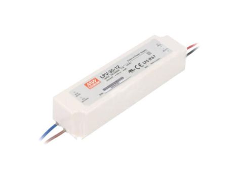 Zasilacz impulsowy, LED, 36W, 12VDC, 3A, 90264VAC, 127370VDC LPV-35-12