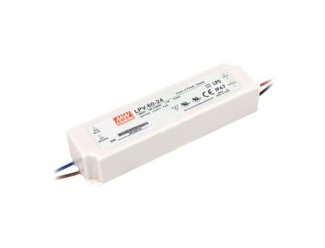 Zasilacz impulsowy, LED, 60W, 24VDC, 2,5A, 90264VAC, 127370VDC LPV-60-24