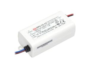 Zasilacz impulsowy, LED, 12W, 12VDC, 1A, 90264VAC, 127370VDC APV-12-12