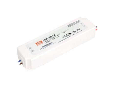 Zasilacz impulsowy, LED, 102W, 12VDC, 8,5A, 90264VAC, 127370VDC LPV-100-12