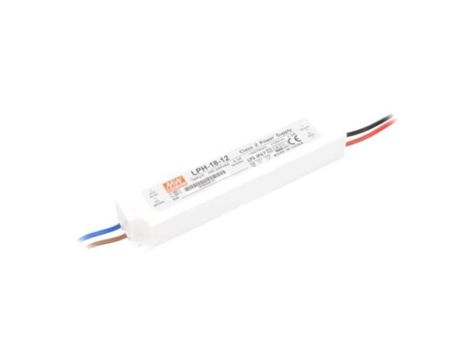 Zasilacz impulsowy, LED, 18W, 12VDC, 1,5A, 180264VAC, 254370VDC LPH-18-12