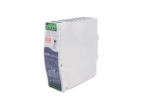 Zasilacz impulsowy, na szynę DIN, 120W, 12VDC, 10A, 180550VAC WDR-120-12