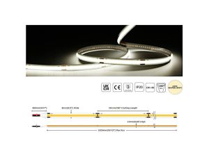 Taśma LED COB 5W/m 24V Biała Neutralna 4000K UQS-COB-5W-NW-24V-5m