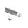 Profil LED kątowy anod. aluminium 2m z kloszem, zaślepkami i uchwytami, dla taśm do 10mm