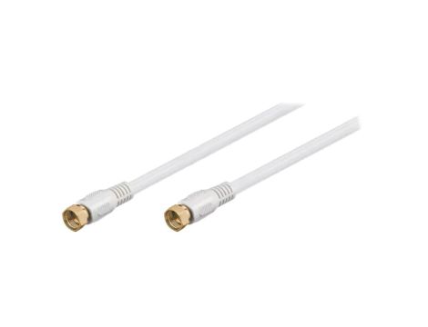 BKF-1000G Kabel 10m F wtyk, z obu stron ekranowane złącza biały 75