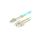Patchcord światłowodowy MM LC/UPC-SC/UPC duplex 3mm OM3 aqua 1m LANBERG