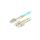 Patchcord światłowodowy MM LC/UPC-SC/UPC duplex 3mm OM3 aqua 2m LANBERG