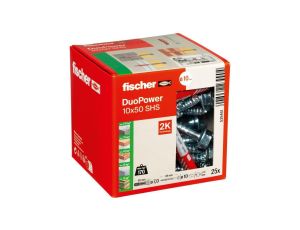 Kołki rozporowe uniwersalne DuoPower 10x50mm S 2-składnikowe z wkrętem TX40 / SW 13 7.0x69mm z łbem sześciokątnym do wszystkich