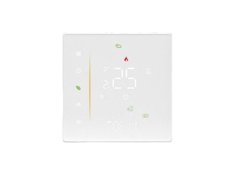IRH-TSW003 Termostat do ogrzewania elekrycznego, 16A, WI-FI, kwadrat, mleczne szkło, biały, model 003
