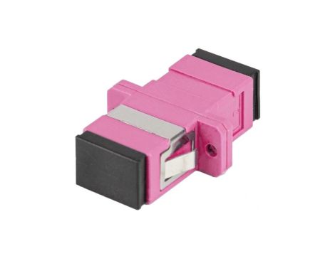 Adapter światłowodowy FO MM simplex SC/UPC-SC/UPC purple OM4 LANBERG