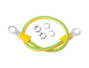 Kabel uziemiający gotowy zestaw z nakrętkami LGY 4 mm2 0,22m (EK-18)
