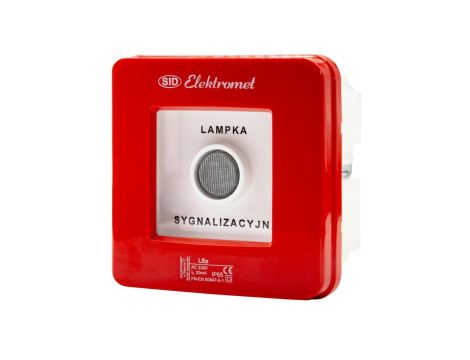 Lampka sygnalizacyjna czerwona podtynkowa LSp 24c ID 911481