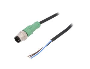 Kabel do czujników/automatyki, M12, Ilość -PINów: 4, proste, 10m, wtyk, 4A SAC-4P-M12MS/10,0-PVC