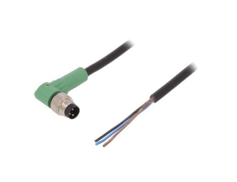 1415869 Kabel do czujników/automatyki, M8, Ilość pinów: 3, kątowe, 10m, wtyk, 4A