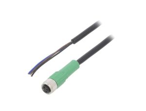 Kabel do czujników/automatyki, M8, Ilość -PINów: 3, proste, 5m, wtyk, 250VAC SAC-3P-5,0-PVC/M8FS