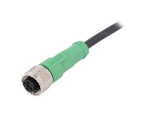 1668124 Kabel do czujników/automatyki, M12, Ilość pinów: 4, proste, 5m, wtyk, 4A