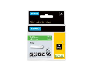 Taśma DYMO IND winylowa uniwersalna 12mm x 5,5m (zielona / biały nadruk) RHINO Industrial 1805414 ORYGINALNA