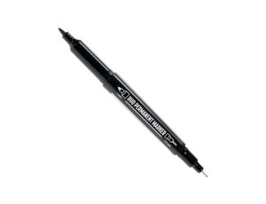 Marker dwustronny duo 2w1 0,5-1,0 mm czarny LYRA