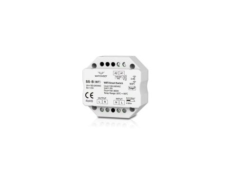 Bezprzewodowy włącznik oświetlenia Skydance - 230VAC/1.5A - sterowanie WiFi / Alexa - SS-B(WT)