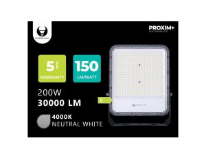 Naświetlacz LED PROXIM+ 200W 4000K 30000lm 230V IP65 Forever Light 150lm/W 5 LAT GWARANCJA