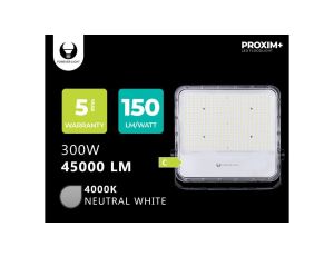 Naświetlacz LED PROXIM+ 300W 4000K 45000lm 230V IP65 Forever Light 150lm/W 5 LAT GWARANCJI