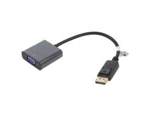 DP-VGA-0.15BK Konwerter DisplayPort 1.1 0,15m Obsługa: 1080p, FullHD czarny