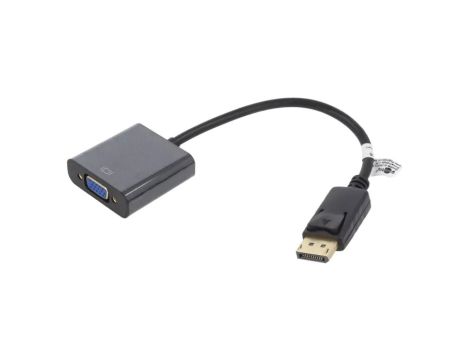 DP-VGA-0.15BK Konwerter DisplayPort 1.1 0,15m Obsługa: 1080p, FullHD czarny