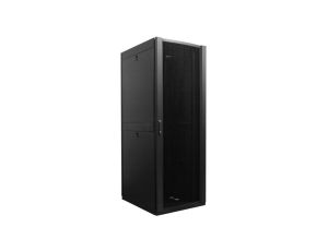 Szafa stojąca RACK 19 42U 750x800mm perforowana serwerowa czarna 1500kg NEKU + wyposażenie
