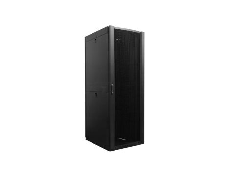 Szafa stojąca RACK 19 42U 750x800mm perforowana serwerowa czarna 1500kg NEKU + wyposażenie