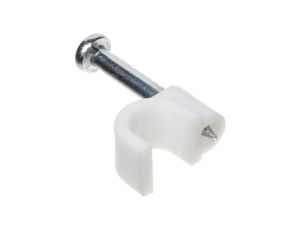 Uchwyt kablowy okrągły fi4mm biały TRZ-4*P100