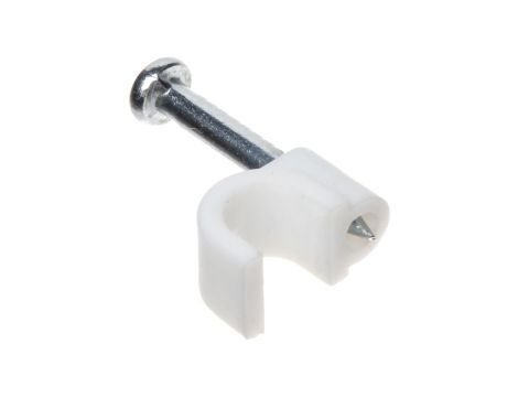 Uchwyt kablowy okrągły fi4mm biały TRZ-4*P100