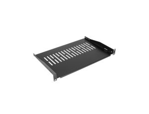 Półka stała do szafy RACK 19 1U 300mm czarna NEKU