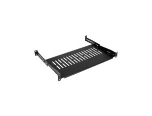 Półka regulowana do szafy RACK 19 1U 250mm (350mm) czarna NEKU