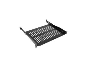 Półka regulowana do szafy RACK 19 1U 350mm (450mm) czarna NEKU