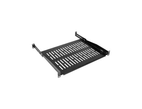 Półka regulowana do szafy RACK 19 1U 350mm (450mm) czarna NEKU