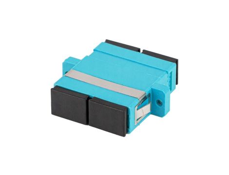 Adapter światłowodowy SC/UPC multimode duplex aqua OM3 LANBERG