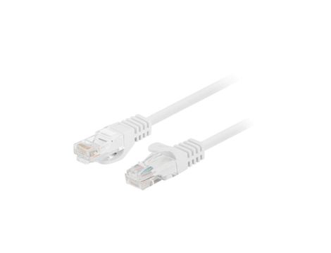 Patchcord UTP kat.6 kabel sieciowy LAN 2x RJ45 linka biały 2m LANBERG