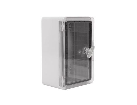 Obudowa plastikowa skrzynka hermetyczna, drzwi transparentne ABS 200x300x130mm IP65 NEKU