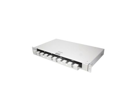 Szuflada zapasu kabla do szafy RACK 19 1U 320mm przełącznica wysuwana z organizerem Szara