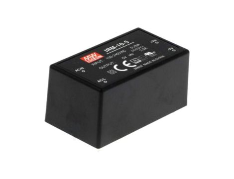 Przetwornica AC/DC, 10W, Napięcie wejściowe: 85264VAC,120370VDC, Napięcie wyjściowe: 5VDC IRM-10-5