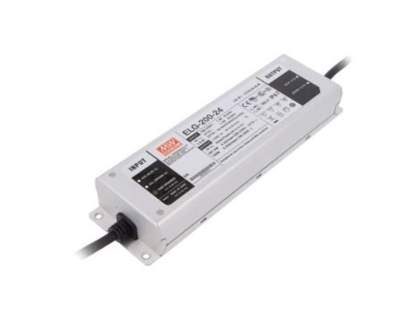 ELG-200-24 Zasilacz impulsowy, LED, 201,6W, 24VDC, 8,4A, 100305VAC, IP67