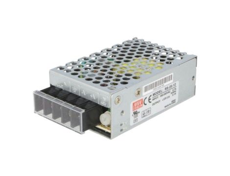 Zasilacz impulsowy, do wbudowania,modułowy, 25W, 12VDC, 2,1A RS-25-12