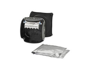 Puszka instalacyjna WP 0202 B natynkowa 93x93x62mm do wypełnienia masą uszczelniającą hermetyczna IP68 czarna HENSEL